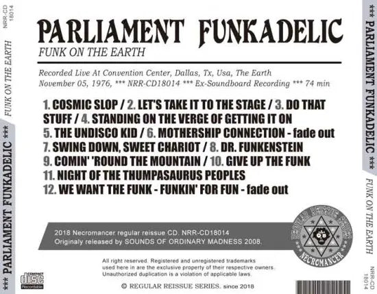 PARLIAMENT FUNKADELIC / FUNK ON THE EARTH (1CDR)