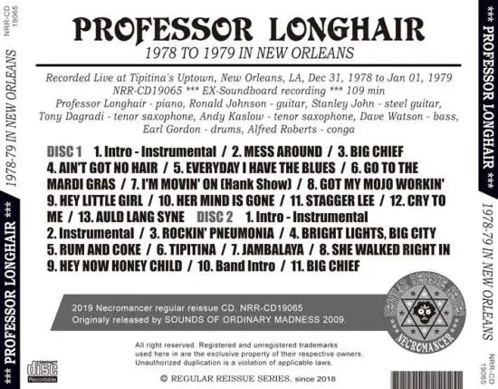 PROFESSOR LONGHAIR / 1978 TO 1979 IN NEW ORLEANS (2CDR)