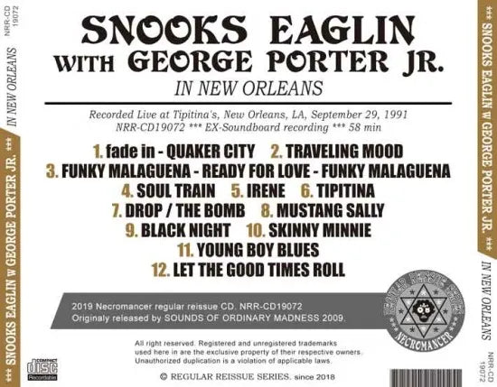 SNOOKS EAGLIN WITH GEORGE PORTER JR. / IN NEW ORLEANS (1CDR)