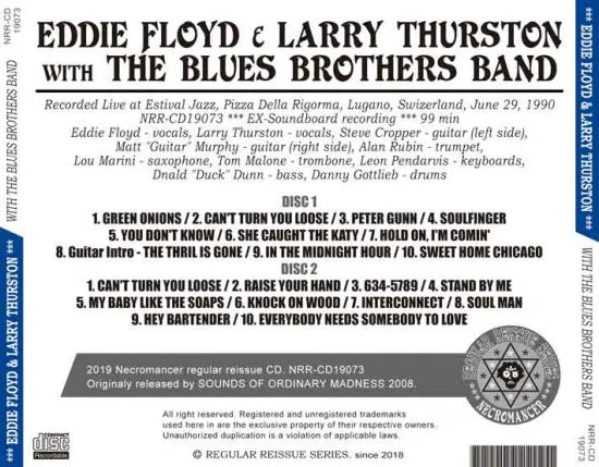 EDDIE FLOYD & LARRY THURSTON WITH THE BLUES BROTHERS BAND / Live Recorded at Estival Jazz, Swizerland, June 29, 1990 (2CDR)