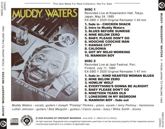 MUDDY “MISSISSIPPI” WATERS / FROM JAPAN TO FINLAND 1980 (2CDR)