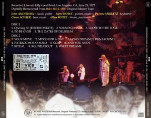 YES / LEGENDARY MIKE MILLARD TAPE LIVE AT HOLLYWOOD BOWL 1975 (2CD)