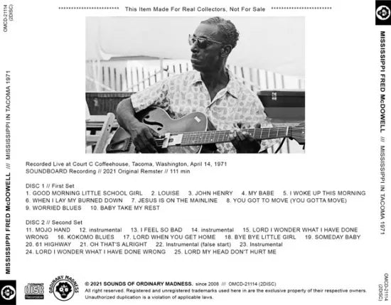 MISSISSIPPI FRED McDOWELL / MISSISSIPPI IN TACOMA 1971 (2CDR)