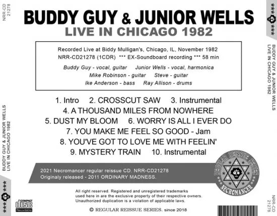 BUDDY GUY & JUNIOR WELLS / LIVE IN CHICAGO 1982 (1CDR)