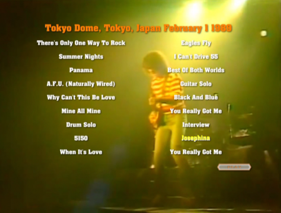 VAN HALEN / OU812 Tour in Tokyo (1DVDR)