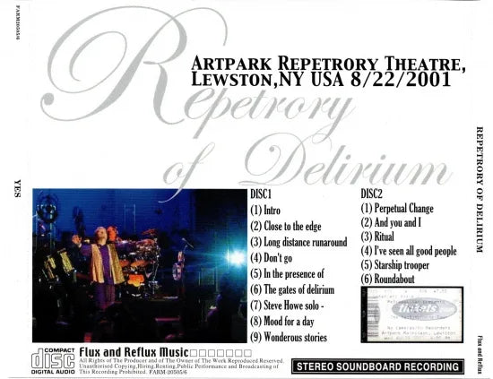 YES / Repetrory of Delirium STEREO SOUNDBOARD (2CD)