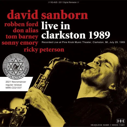 DAVID SANBORN / LIVE IN CLARKSTON 1989 (2CDR)