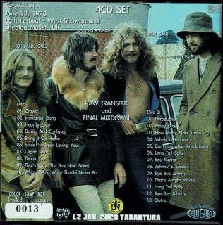 LED ZEPPELIN / BATH OF THE BLUES COLOR SNAP BOX (4CD BOX)