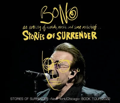 BONO / STORIES OF SURRENDER New York Chicago BOOK TOUR 2022 (4CDR)