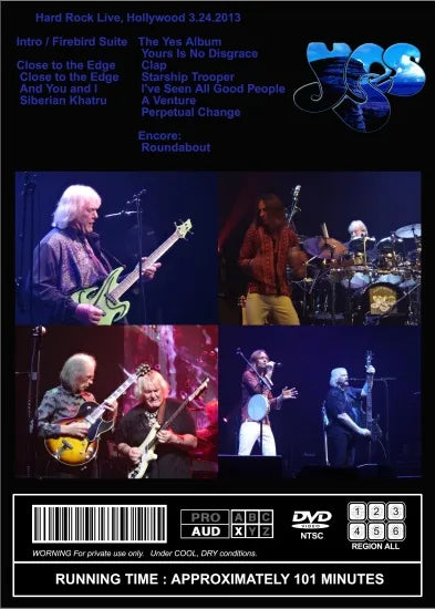 YES / HOLLYWOOD, CA 3.24.2013 (1DVDR)