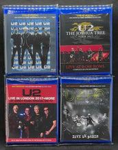Load image into Gallery viewer, U2 / LIVE AT ROSE BOWL THE JOSHUA TREE TOUR 2017 COMPLETE MULTICAM EDITION, APOLLO FOR ONE NIGHT ONLY 2018 MULTIANGLE+SOUNDBOARD REMASTER, LIVE IN LONDON 2017 + MORE, iNNOCENCE + eXPERIENCE TOUR 2015 LIVE IN PARIS (4BDR)
