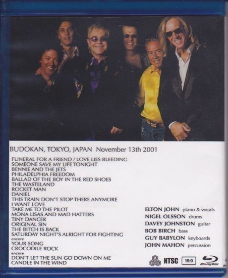 ELTON JOHN / SONGS FROM THE WEST COAST TOUR LIVE AT BUDOKAN 2001 (1BDR)