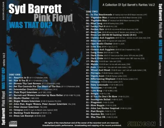 SYD BARRETT / WAS THAT OK ? Vol.2 (2CDR)