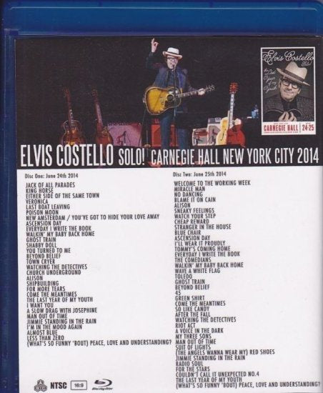 Elvis Costello / Solo! Carnegie Hall New York 2014 (1BDR)