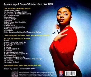 Samara Joy & Emmet Cohen / Duo Live 2022 STEREO SOUNDBOARD PRO-SHOT (1BDR+1CDR )