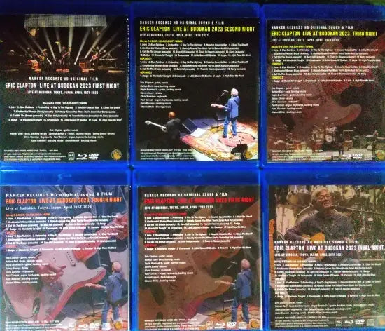 ERIC CLAPTON / LIVE AT BUDOKAN 2023 SIX DAYS COMPLETE SET (6BDR & 6DVDR+12CDR)