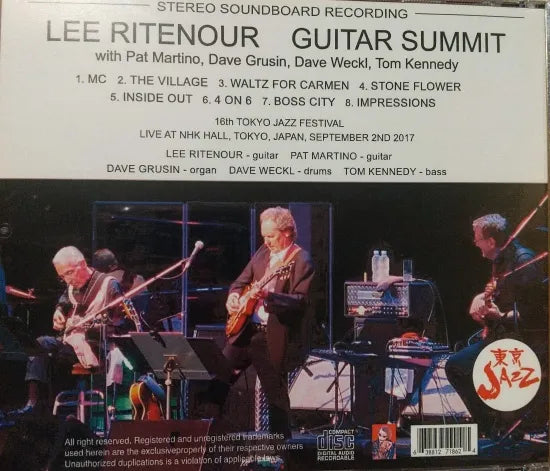 LEE RITENOUR / GUITAR SUMMIT STEREO SOUNDBOARD (1CDR)