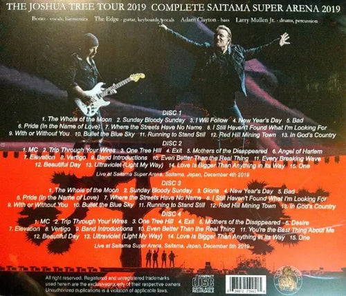 ミュージシャン THE JOSHUA TREE TOUR 2019 XL U2 / THE JOSHUA TREE TOUR 2019 COMPLETE SAITAMA SUPER ARENA