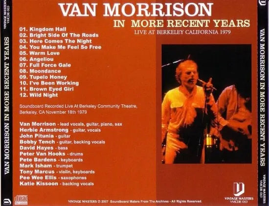 VAN MORRISON / IN MORE RECENT YEARS (1CDR)