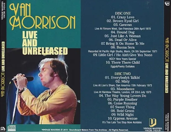 VAN MORRISON / LIVE AND UNRELEASED (2CDR)