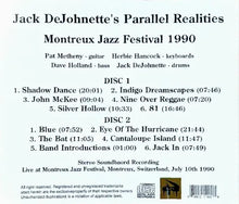 Load image into Gallery viewer, Jack DeJohnette&#39;s Parallel Realities / Montreux Jazz Festival 1990 STEREO SOUNDBOARD (2CDR)
