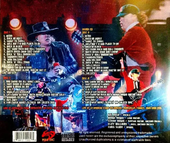 AC/DC WITH AXL ROSE / ROCK OR BUST WORLD TOUR IN WERCHTER 2016 (4CDR)