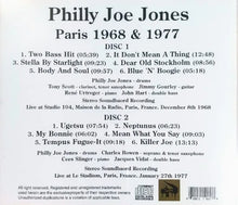 Load image into Gallery viewer, Philly Joe Jones / Paris 1968 &amp; 1977 STEREO SOUNDBOARD (2CDR)
