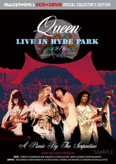 QUEEN / LIVE IN HYDE PARK 1976 A PICNIC BY THE SERPENTINE NEW 