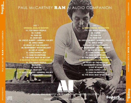 PAUL McCARTNEY / RAM AI - AUDIO COMPANION (2CD)
