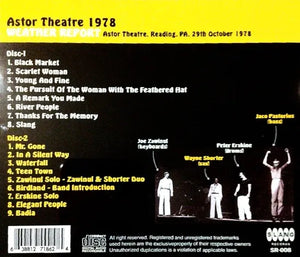 WEATHER REPORT / Astor Theatre 1978 SOUNDBOARD (2CDR)