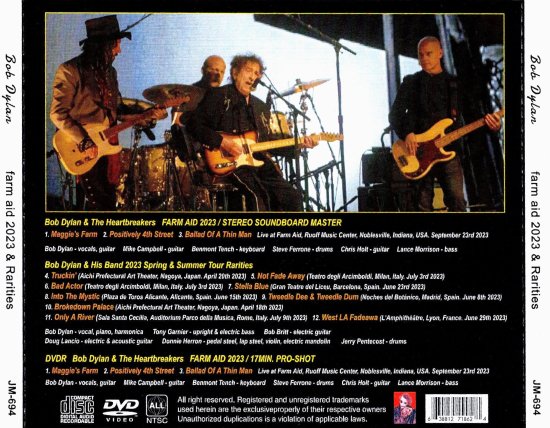 Bob Dylan / farm aid 2023 & Rarities (1CDR+1DVDR/SBD+Pro-shot)