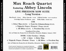 Load image into Gallery viewer, Max Roach Quartet featuring Abbey Lincoln / LIVE FREEDOM NOW SUITE Long Version SBD &amp; Pro-shot (1CDR+1DVDR)
