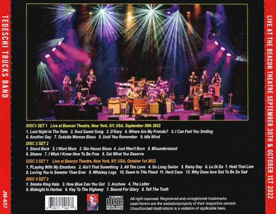 TEDESCHI TRUCKS BAND / Live at Beacon Theatre 2022 (4CDR)