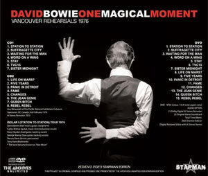 DAVID BOWIE / ONE MAGICAL MOMENT VANCOUVER REHEARSALS 1976 (2CD+1DVD)