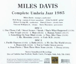 MILES DAVIS / Complete Umbria Jazz 1985 STEREO SOUNDBOARD (2CDR)