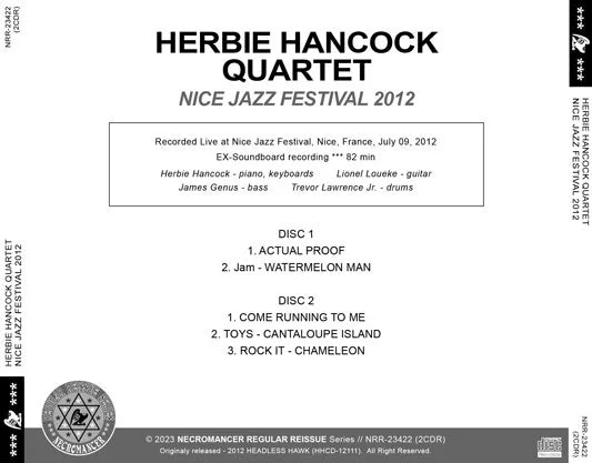 HERBIE HANCOCK QUARTET / NICE JAZZ FESTIVAL 2012 (2CDR)