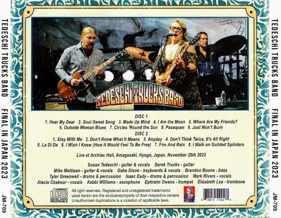 Tedeschi Trucks Band / FINAL IN JAPAN 2023 (2CDR)