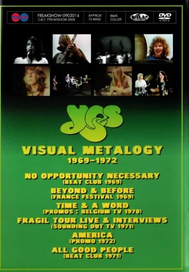 YES / VISUAL METALOGY 1969-1972 (1DVDR)