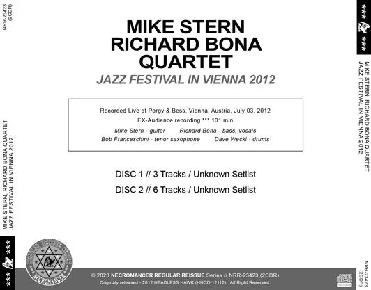 MIKE STERN, RICHARD BONA QUARTET / JAZZ FESTIVAL IN VIENNA 2012 (2CDR)