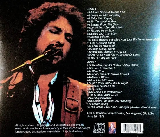 BOB DYLAN / LOS ANGELES 1978 LAST NIGHT COMPLETE VERSION (2CDR)