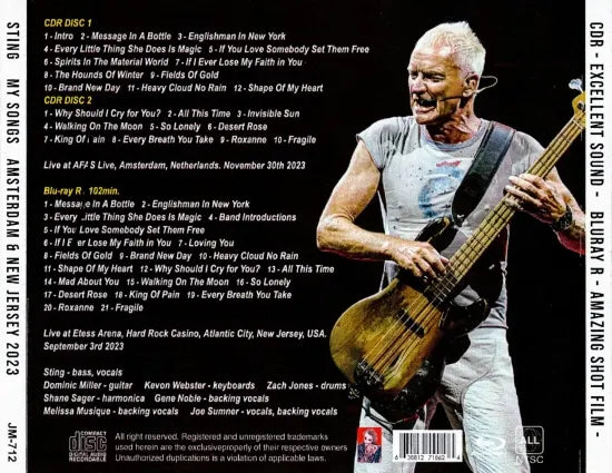 STING / AMSTERDAM & NEW JERSEY 2023(2CDR+1BDR)