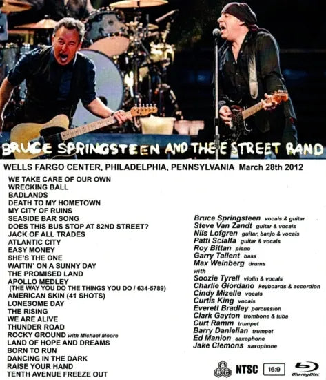 BRUCE SPRINGSTEEN & THE E STREET BAND / PHILADELPHIA, PENSYLVANIA MARCH 28TH 2012 (1BDR)