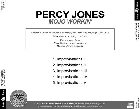 PERCY JONES / MOJO WORKIN' (1CDR)