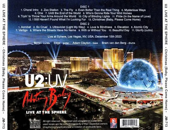 U2 / LIVE AT THE SPHERE 2023 Christmas (Baby, Please Come Home) (2CDR)