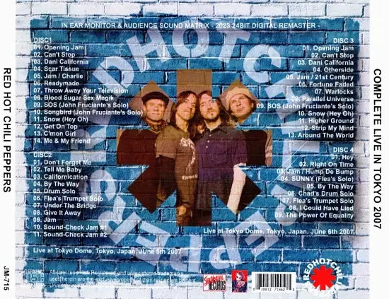 RED HOT CHILI PEPPERS / COMPLETE LIVE IN TOKYO 2007 (4CDR