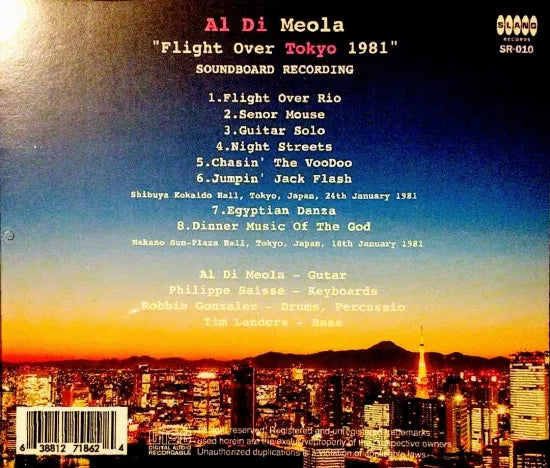 Al Di Meola / Flight Over Tokyo 1981 Soundboard (1CDR)