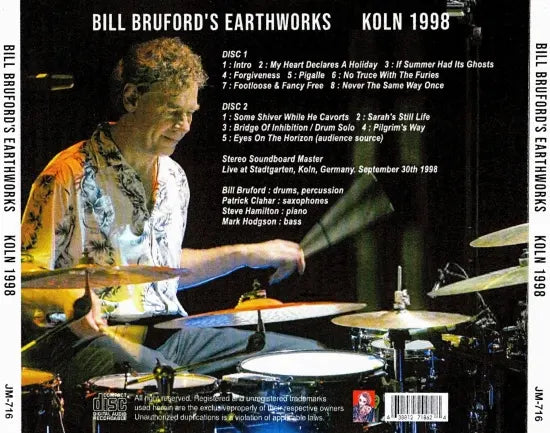 Bill Bruford's Earthworks / Koln 1998 Soundboard (2CDR)