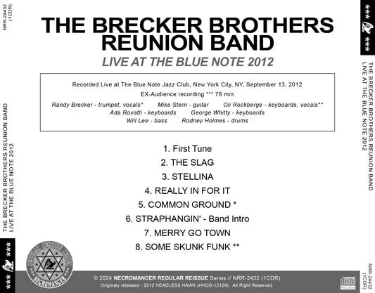 THE BRECKER BROTHERS REUNION BAND / LIVE AT THE BLUE NOTE 2012 (1CDR)