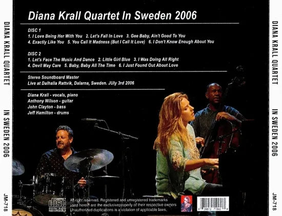 Diana Krall Quartet / In Sweden 2006 Soundboard (2CDR)