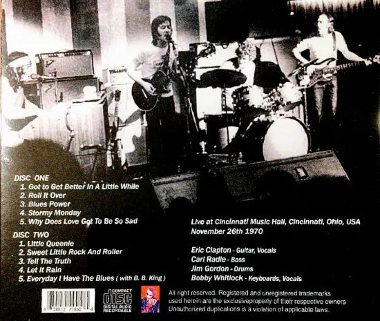 DEREK AND THE DOMINOS / LIVE AT CINCINNATI 1970 (2CDR) – Music Lover Japan